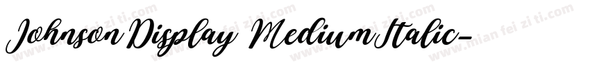 JohnsonDisplay MediumItalic字体转换